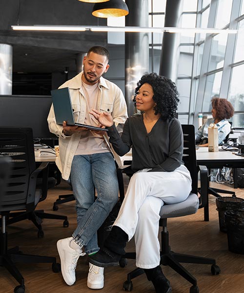 PMGS Digital team collaborating in a modern office